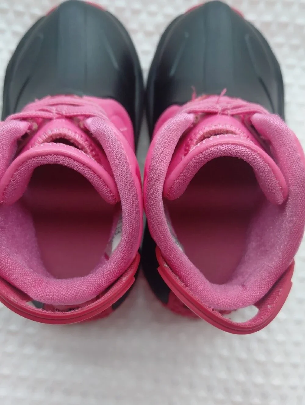 NIKE AIR JORDAN DRIP 23 GIRLS RAIN BOOT PINK BLACK SZ 8C
